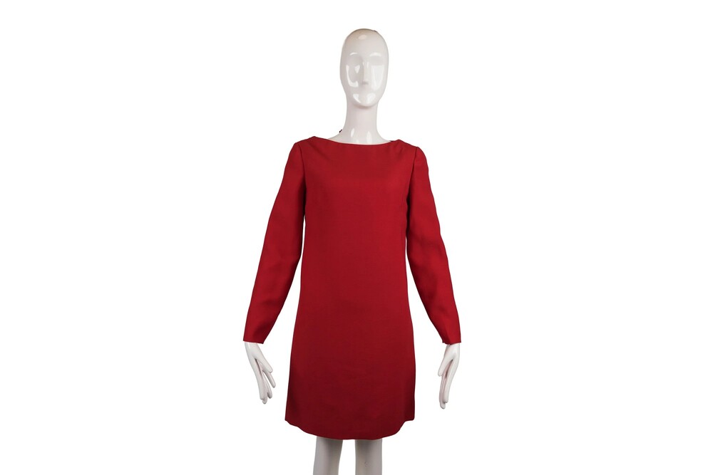 Valentino Garavani Red Wool Dress Size 40